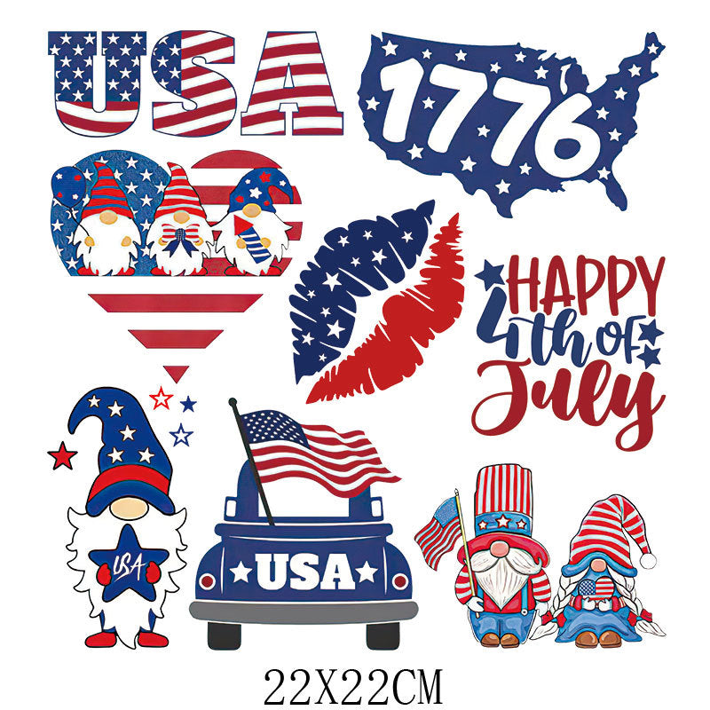 Wholesale Independence Day Hot Stamping StickerUV DTF Ready to Press Transfers Wraps
