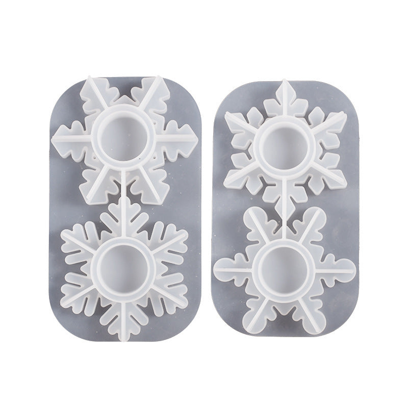 Wholesale DIY Resin Crystal Drop Glue Christmas Snowflake Mold