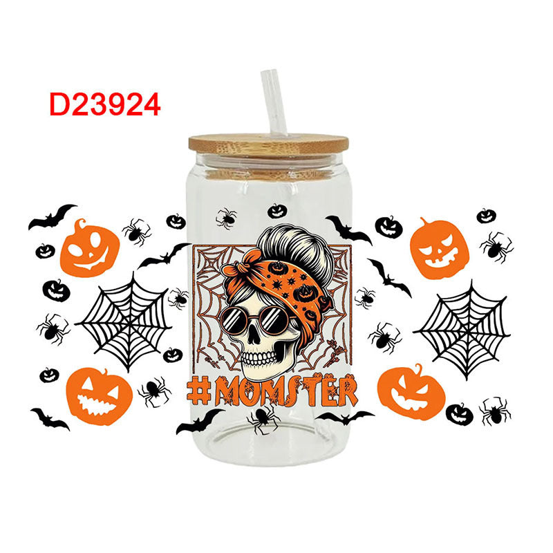 Wholesale Bat Ghost Halloween 16oz Cup UV DTF Wraps