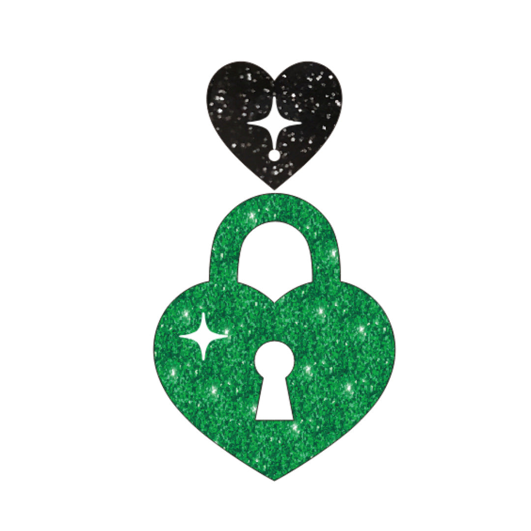 Wholesale Valentine' s Day sequined heart acrylic pendant earrings for women