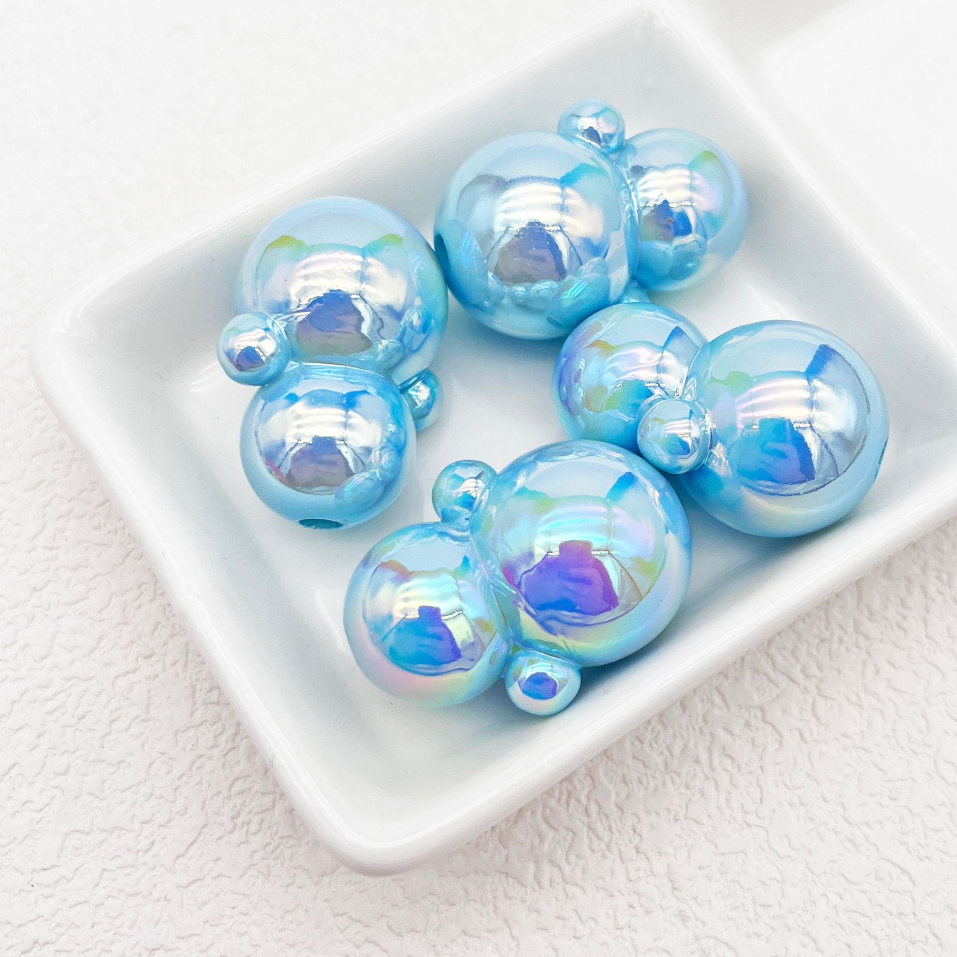 Wholesale Snowman Acrylic Beads Straight Hole Beading Diy Accessories