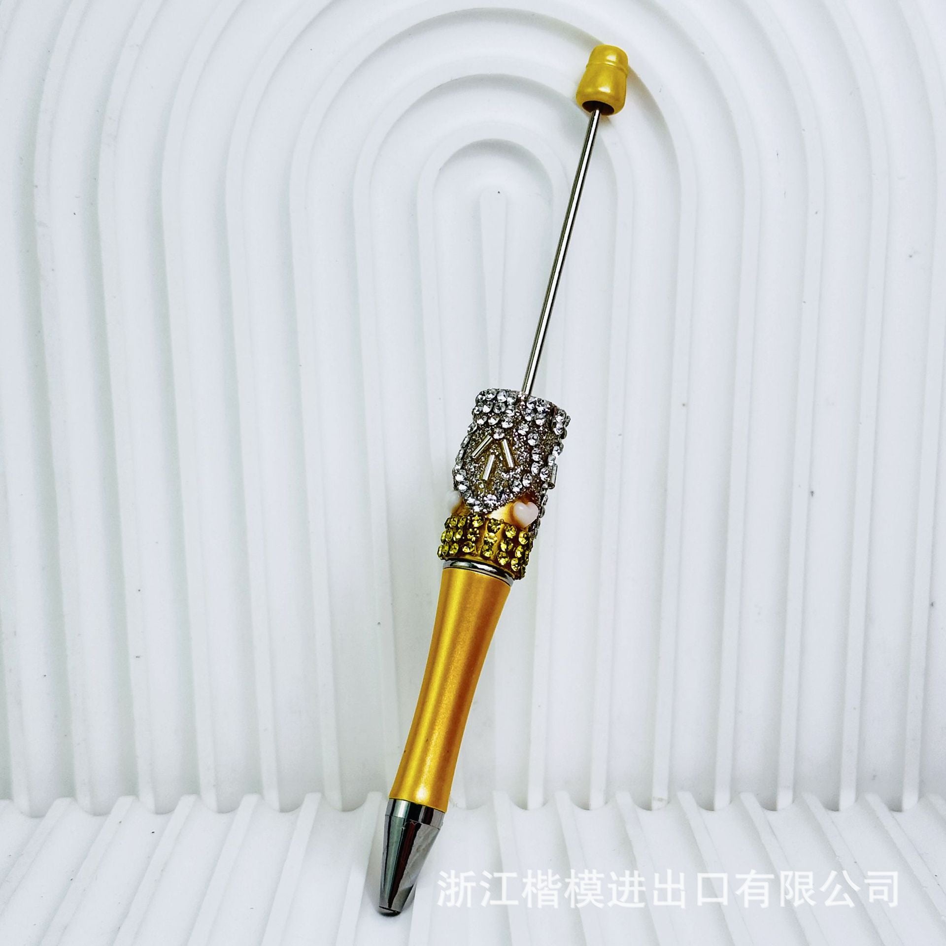 Wholesale crystal gravel diy beadable pen
