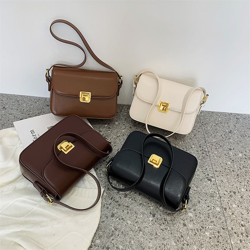 Wholesale Autumn and Winter New PU Texture Crossbody Crossbody Solid Color Simple Small Square Bag