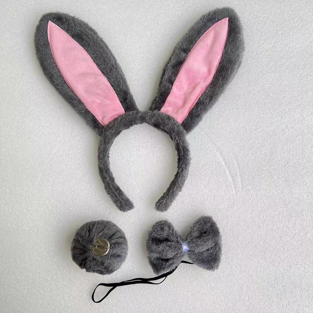 Wholesale Easter Rabbit Ears Cute White Rabbit Nose Headband