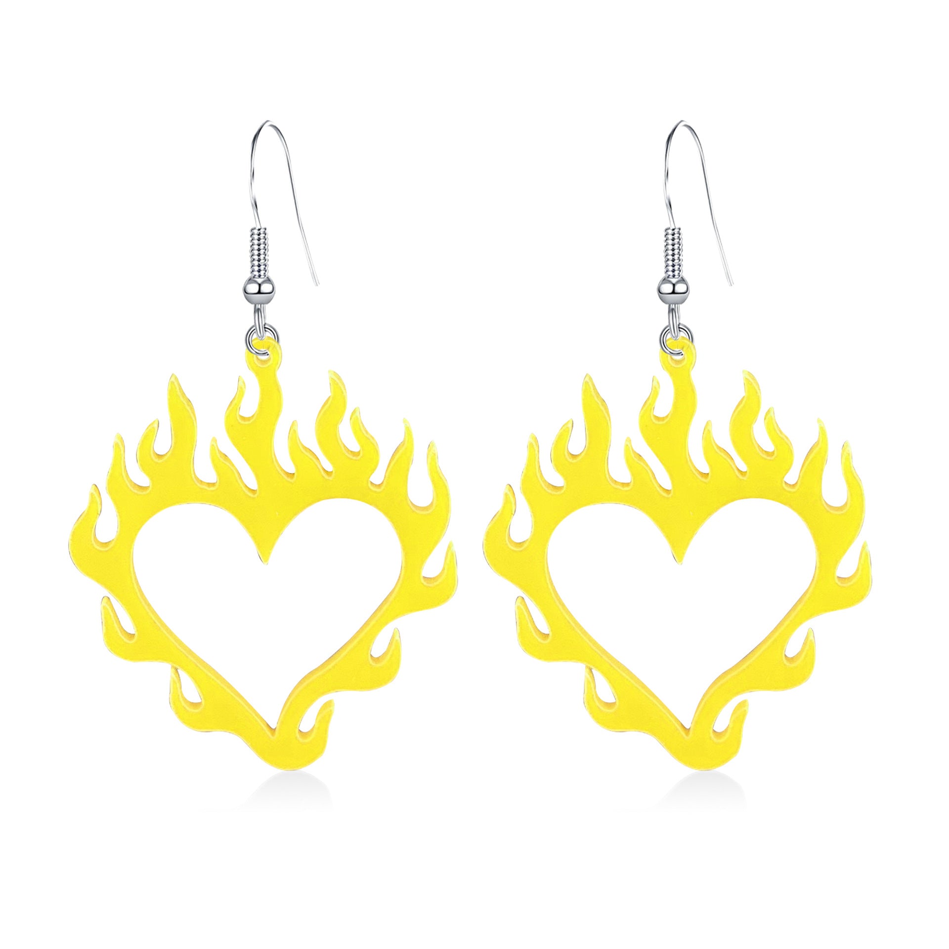Wholesale Halloween Heart Flame Acrylic Earrings