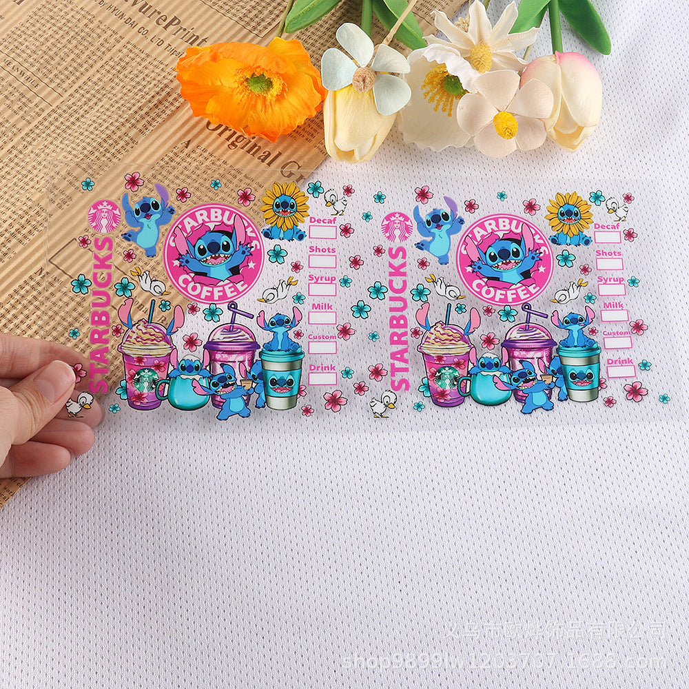 Wholesale Cartoon UV 16oz Transfer Sticker Anime Crystal UV DTF Wraps