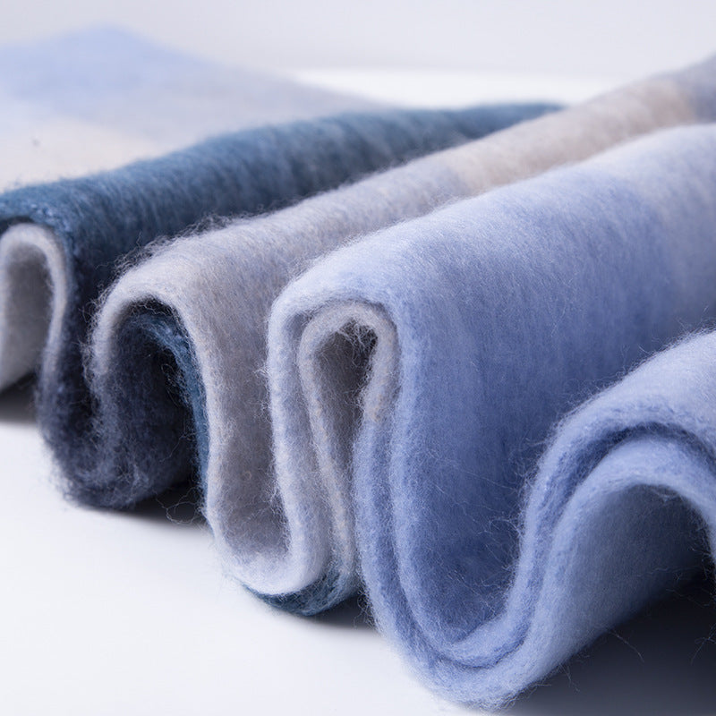 Wholesale Schoolgirl Rainbow Hairy Winter Versatile Scarf