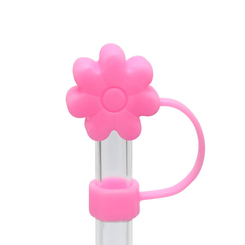 Wholesale  16pcs/pack  Flower dust plug straw hat  Straw Tube Cap