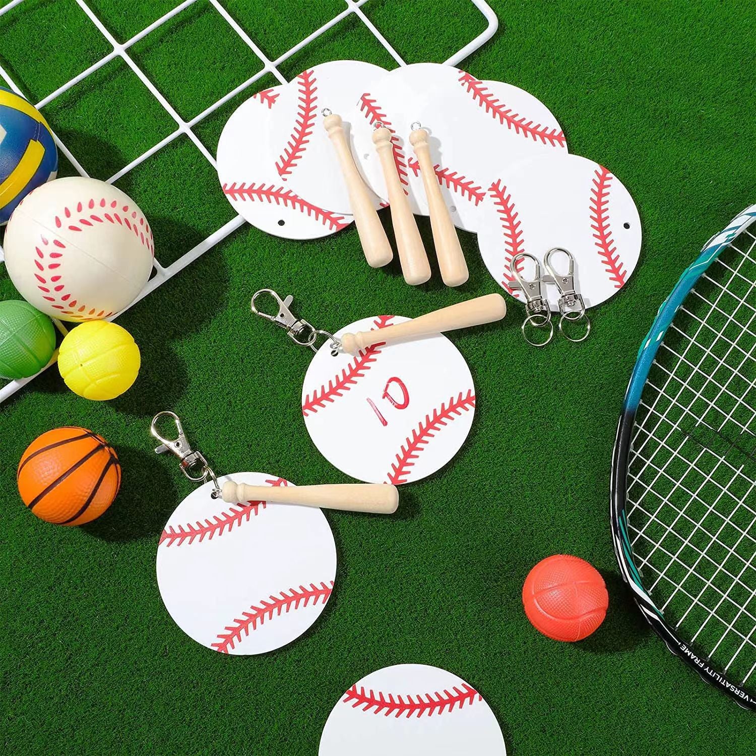 Keychains acrílicos de béisbol al por mayor