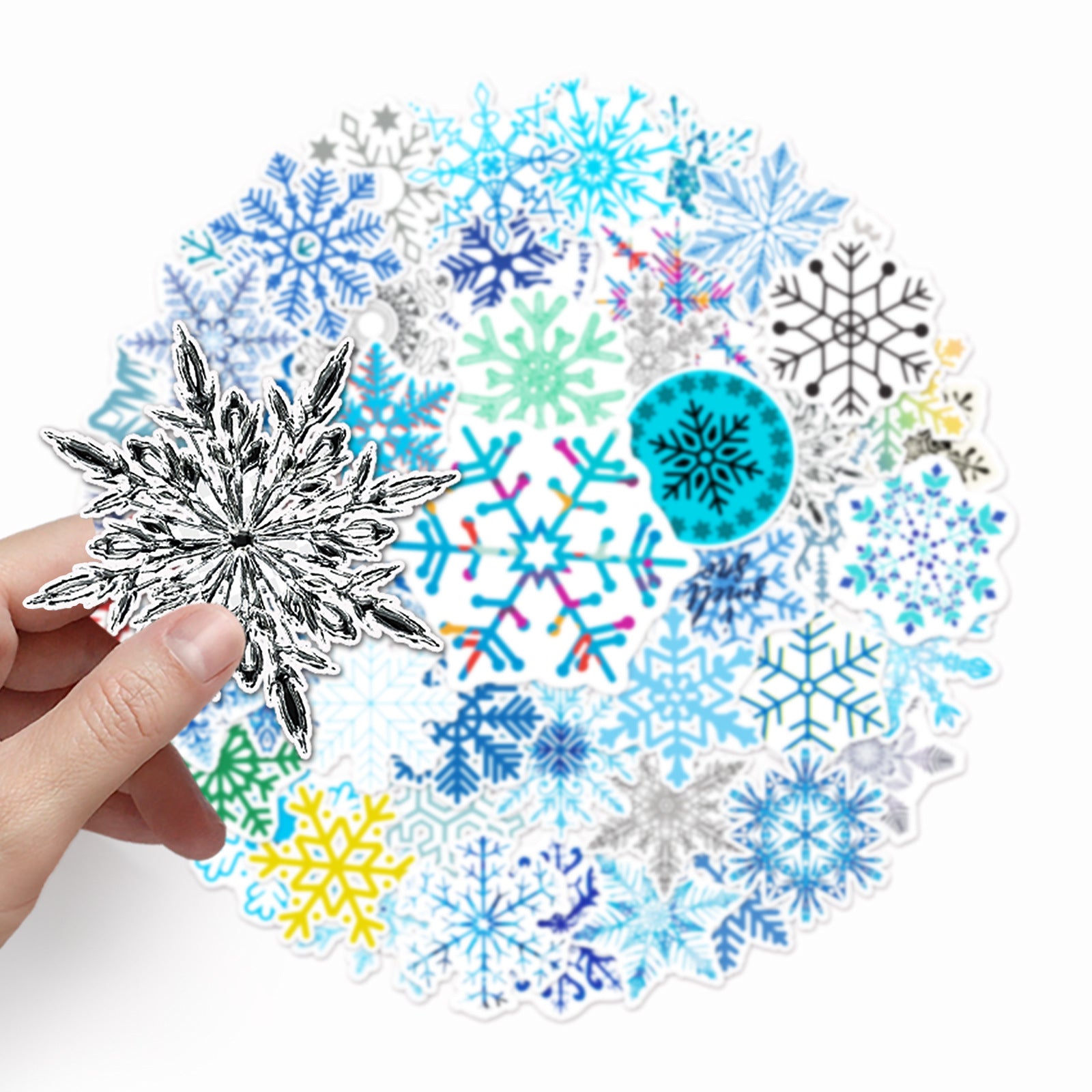 Wholesale 50pcs/ pack  snowflake graffiti winter small fresh DIY luggage stickers