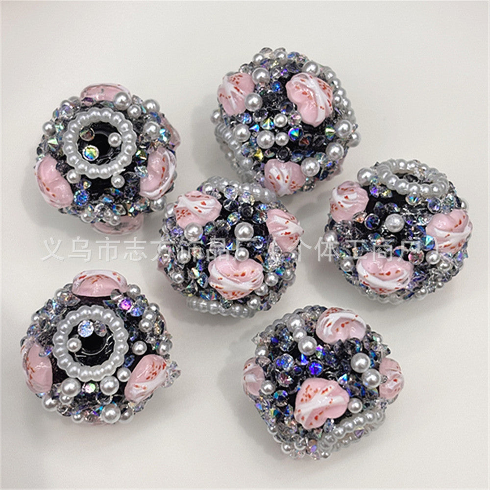 Wholesale 30pcs/pack flower ball DIY beaded