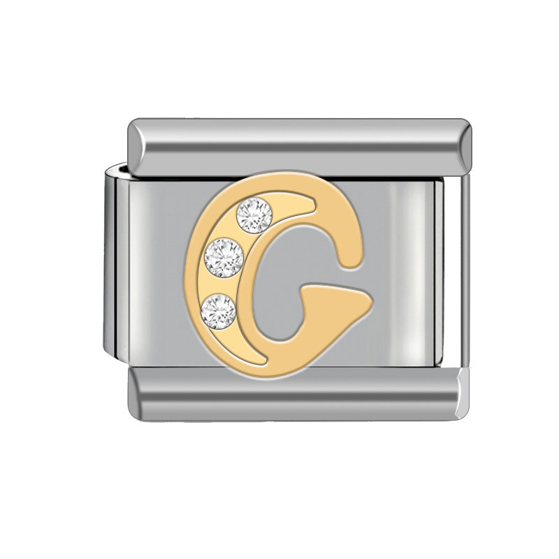 Wholesale Italian Charm Bracelet 9mm DIY Stitched Detachable Monogram Diamond Combination Bracelet