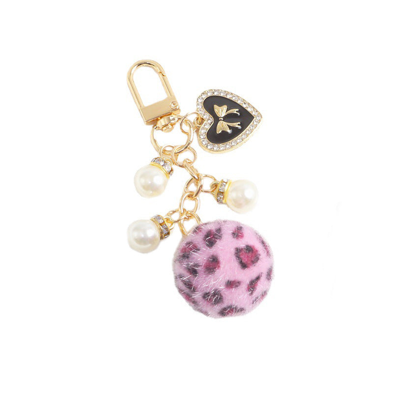 Wholesale Leopard Fur Ball Keychain