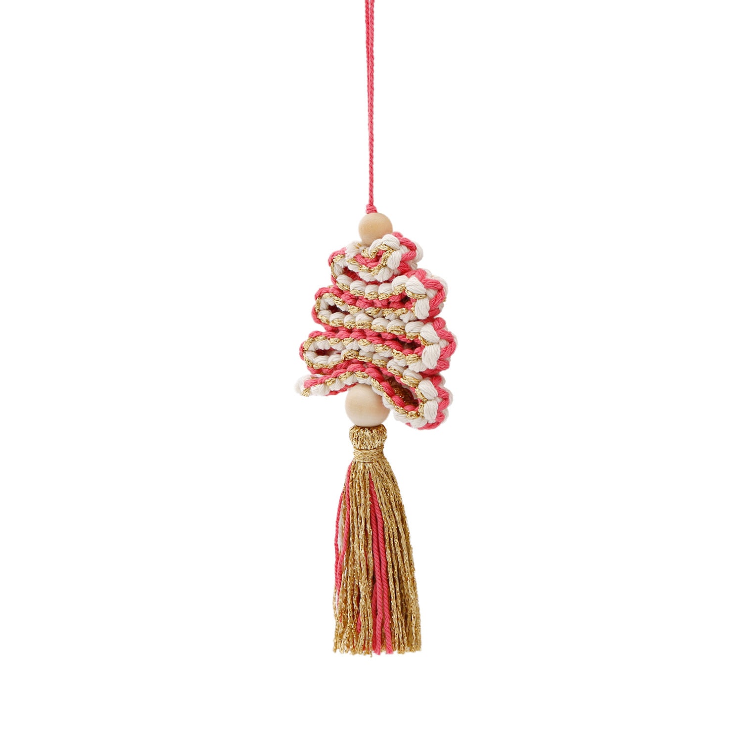 Wholesale New Hot Selling Christmas Hand-woven Tassel DIY Christmas Tree Pendant