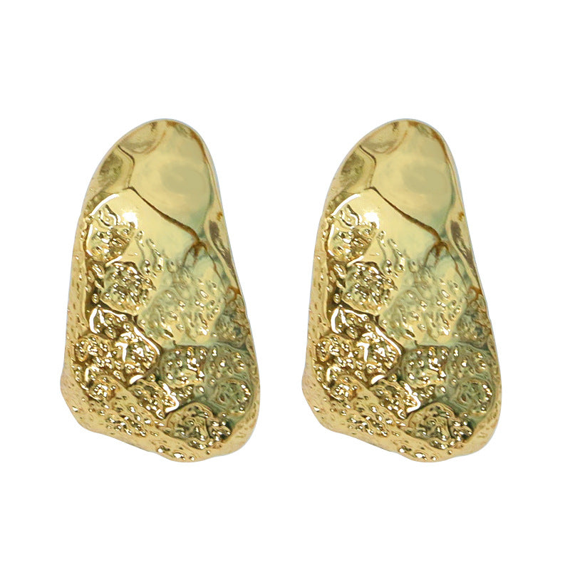 Wholesale 2023 Textured Copper Exaggerated Earrings