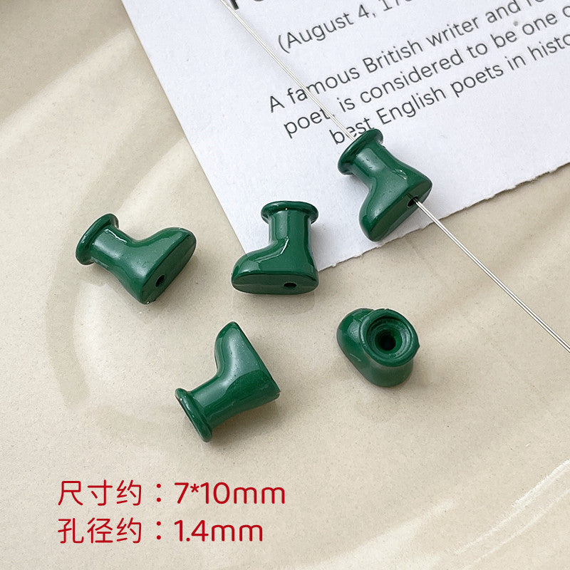 Wholesale 10pcs Dopamine Christmas Series Colorful Love Gift Box Beads
