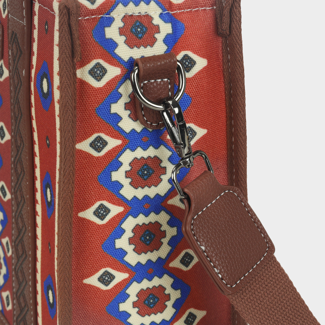 Wholesale Vintage Aztec Ethnic Style Tote Bag Bohemian Canvas Single Shoulder Diagonal Cross Bag