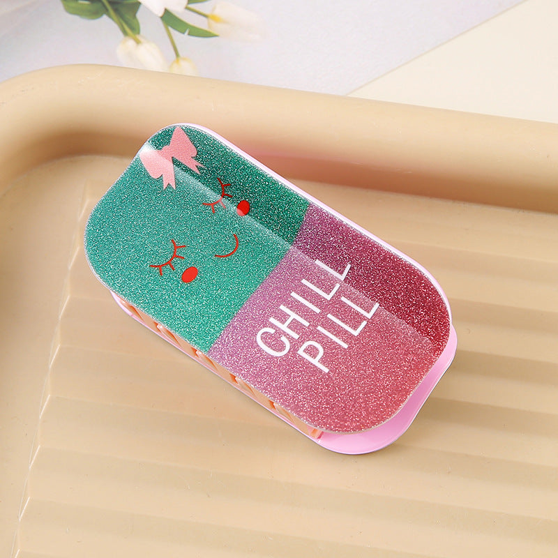 Wholesale Acrylic Pill Shaped Hair Claw Clip Pink Green Medicine Hair Accessory Trendy Everyday Styling Gift