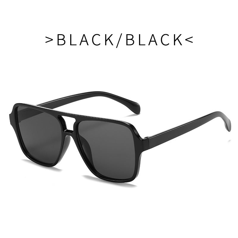 Wholesale Square frame double bridge sunglasses