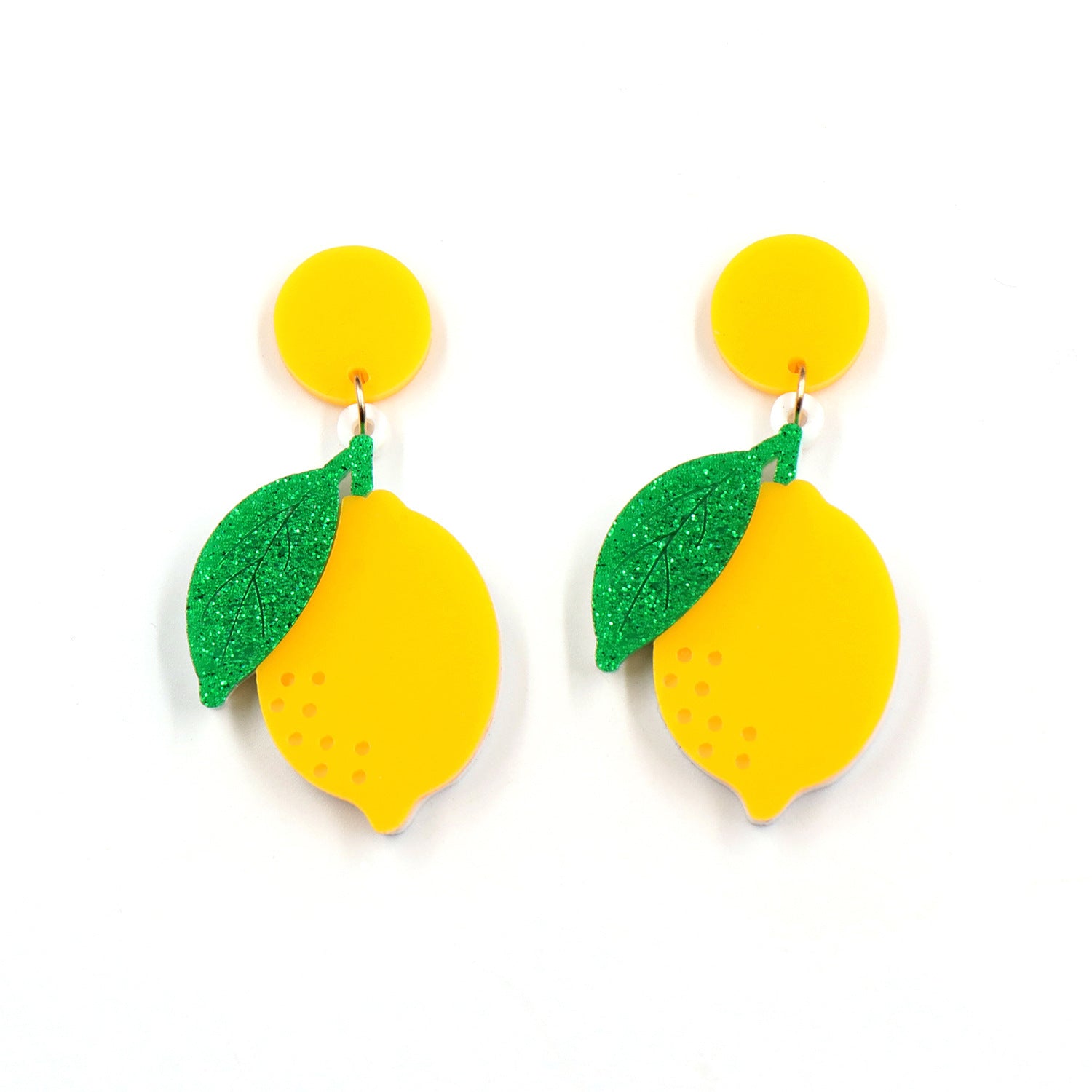 Wholesale Acrylic Lemon Summer Acrylic Earrings