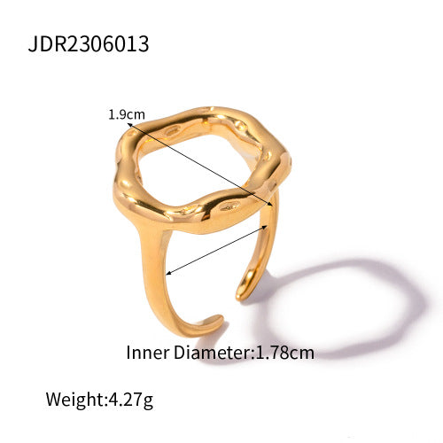 Wholesale Small irregular simple open titanium steel ring
