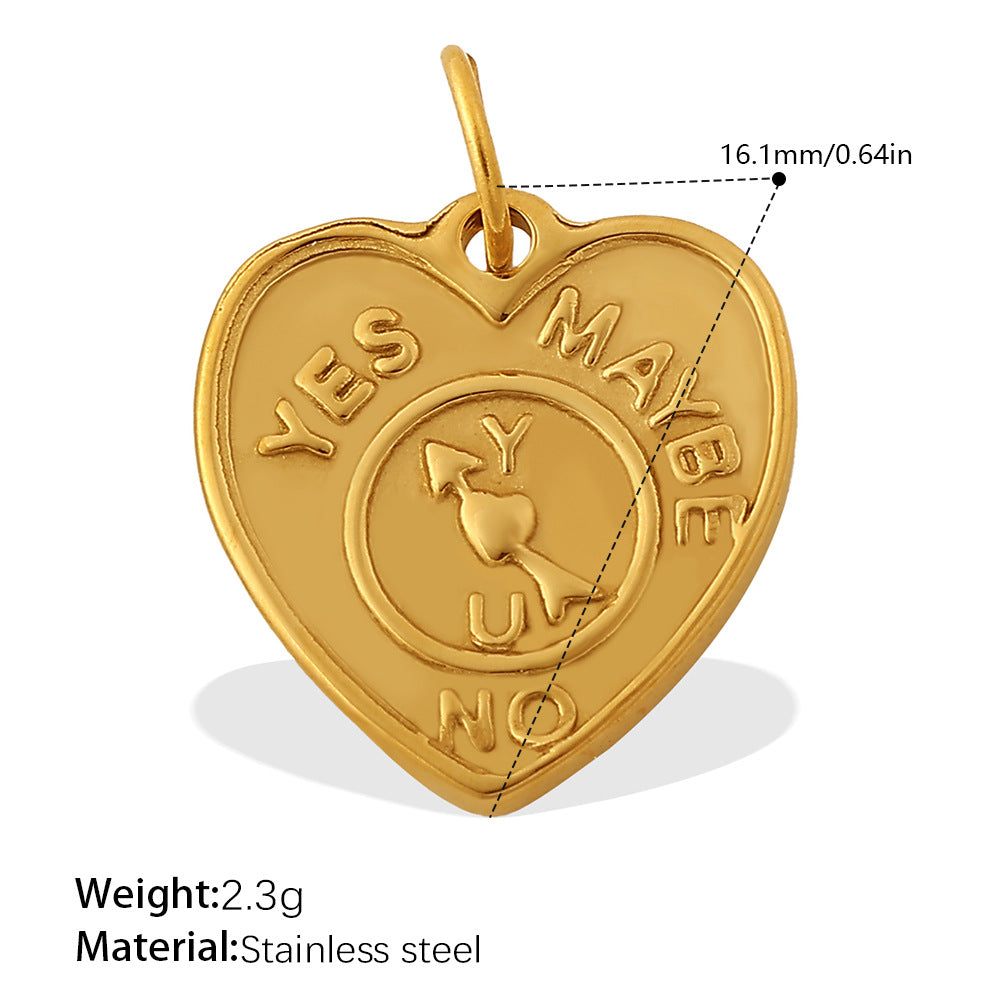Wholesale Ocean style retro key heart-shaped stainless steel necklace pendant accessories