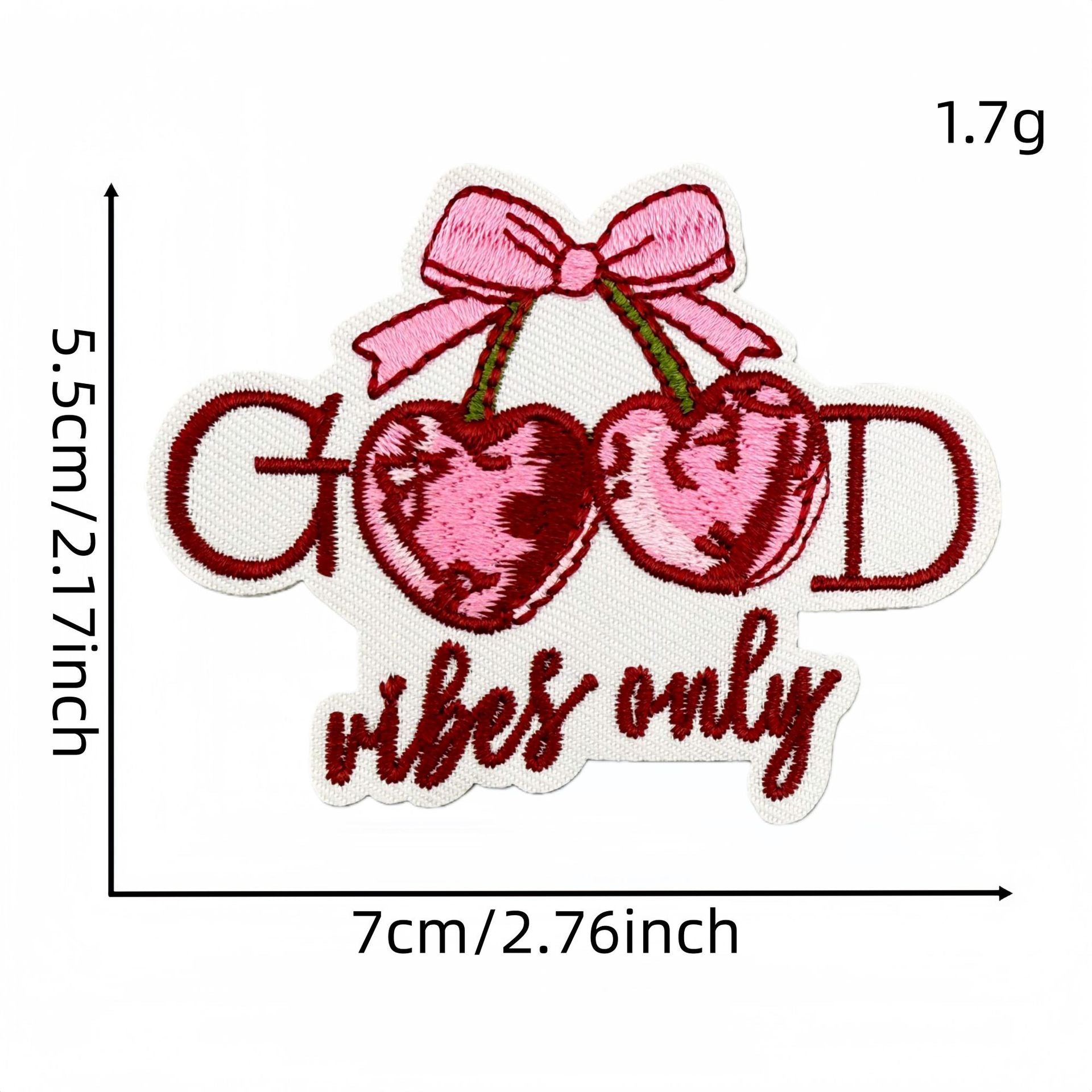 Wholesale Pink English Inspirational Embroidered Patch Cartoon Slogan Decorative Accent For Clothing Bags Home Decor