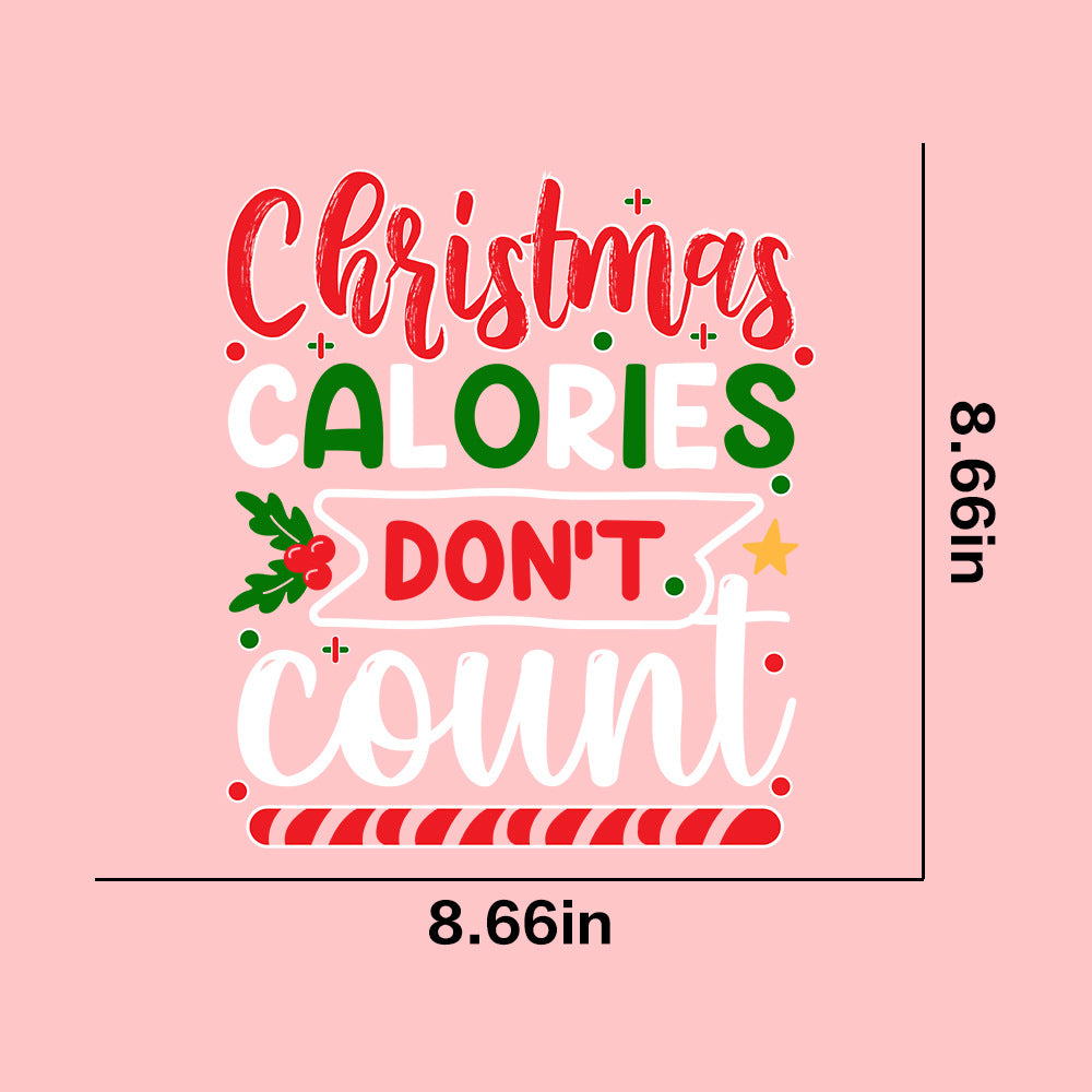 Wholesale  10pcs/pack Christmas pattern T-shirt heat transfer UV DTF ready-to-use transfer stickers