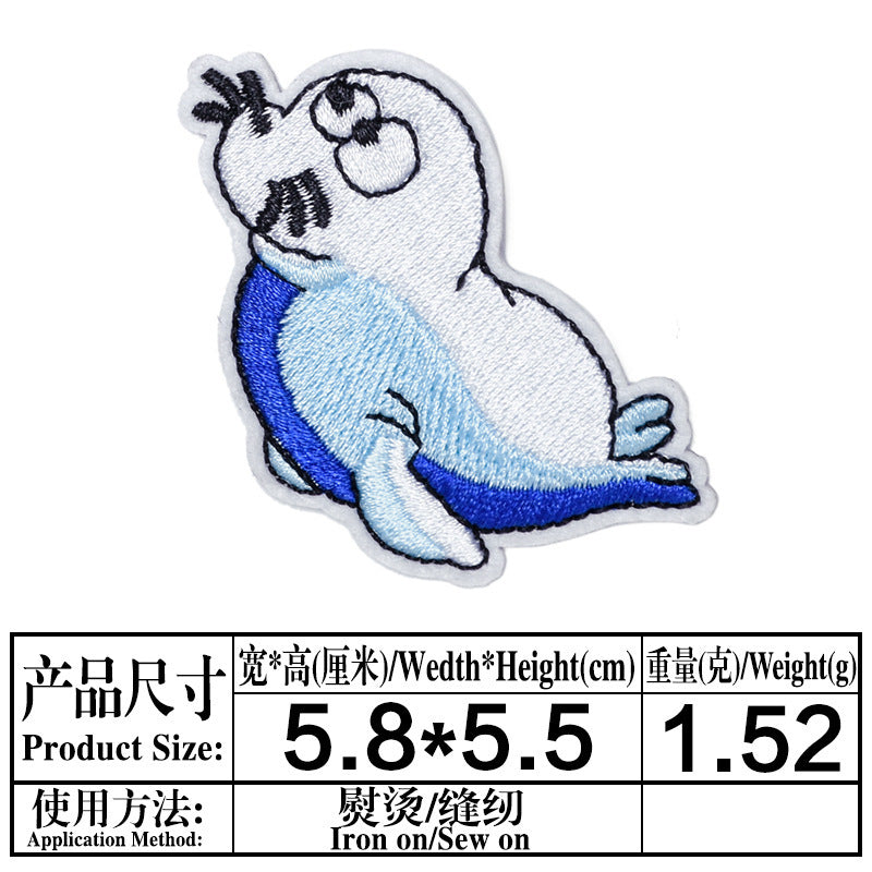 Wholesale Cartoon Ocean Animal Embroidered Patches DIY Sewing Craft Clothing Decoration Chic Fashion Accessory Boutique Resale