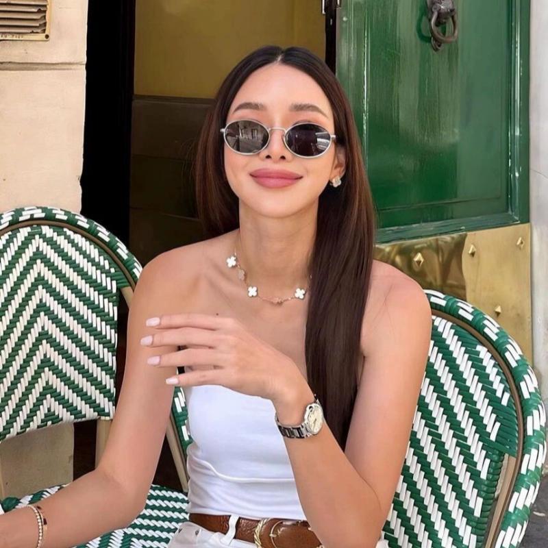 Wholesale Sunglasses metal oval small frame men's and women's personality high-end sunshade glasses retro Hong Kong style sunglasses