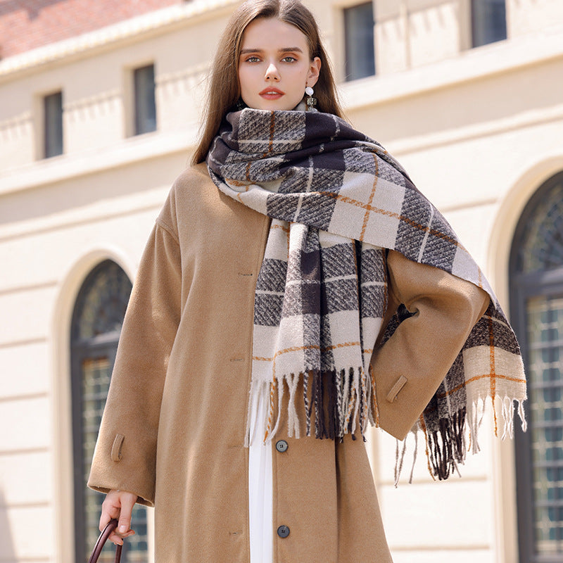 Wholesale Autumn and Winter Color Thickened and Warm Imitation Cashmere Scarf