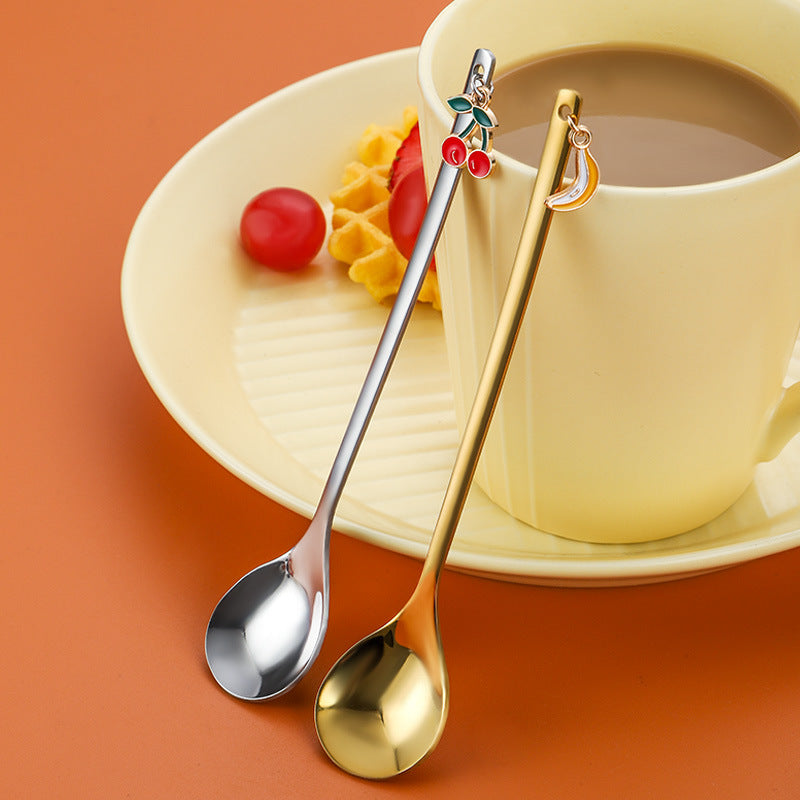 Wholesale spoon fruit pendant spoon fork 4 piece set  Kitchenware