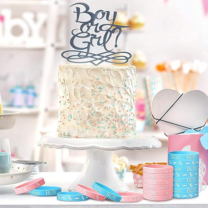 Wholesale  20pcs Team boy Girl Gender Party Silicone Rubber Bracelet