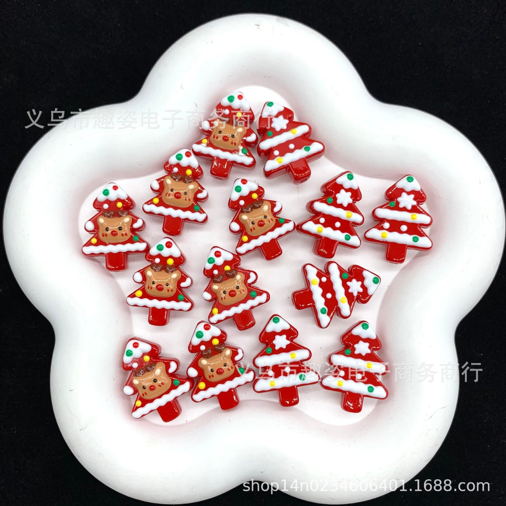 Wholesale  10pcs    Colorful Christmas tree beads and loose beads Acrylic Beads