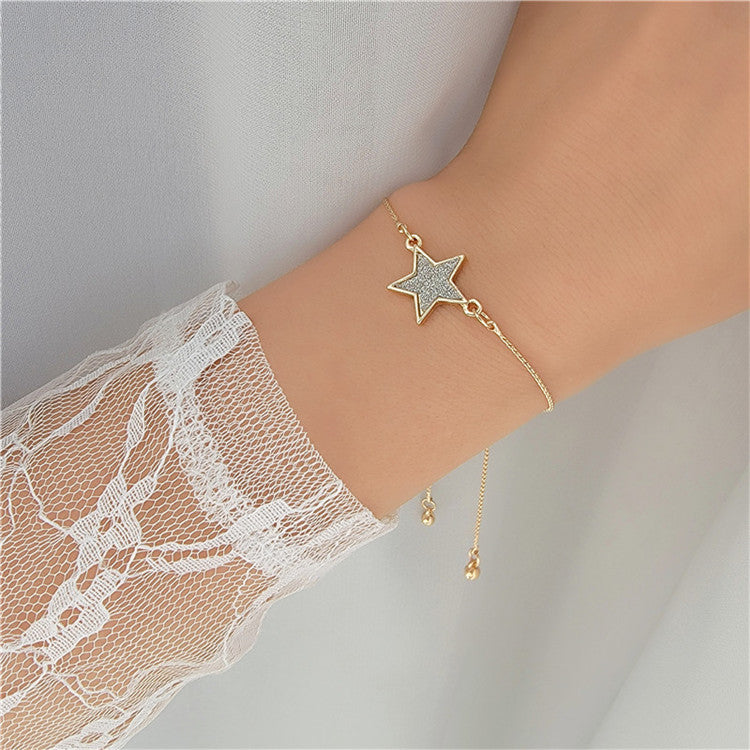 Wholesale Sweet Temperament Five Star Adjustable Alloy Bracelet