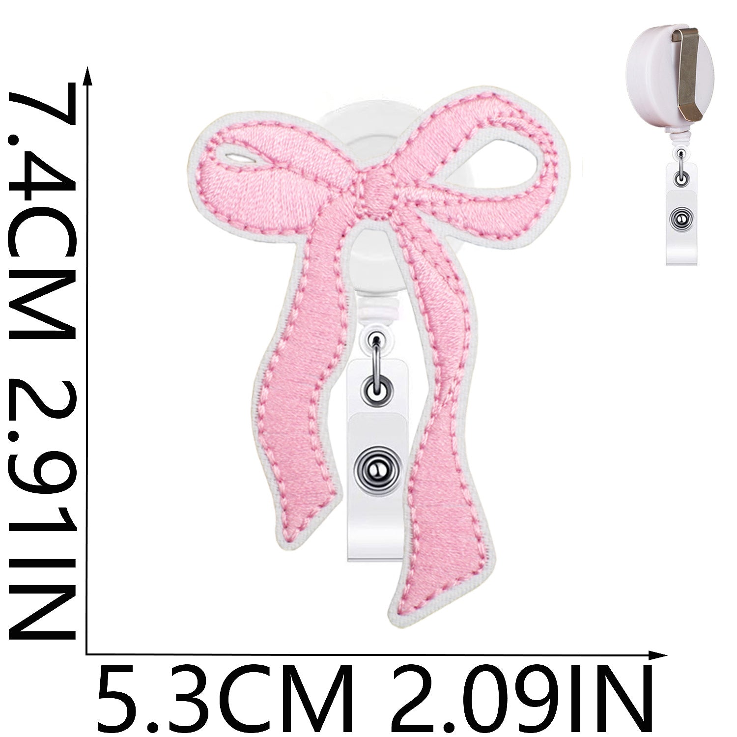 Wholesale Bow ID Clip Decoration Embroidered Cloth Sticker Easy Pull Button Patch Sticker Cherry Alligator Clip Dress-up Embroidered Label Stamp