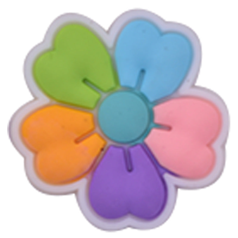 Wholesale Random 100pcs Candy colored Flower Focal Beads