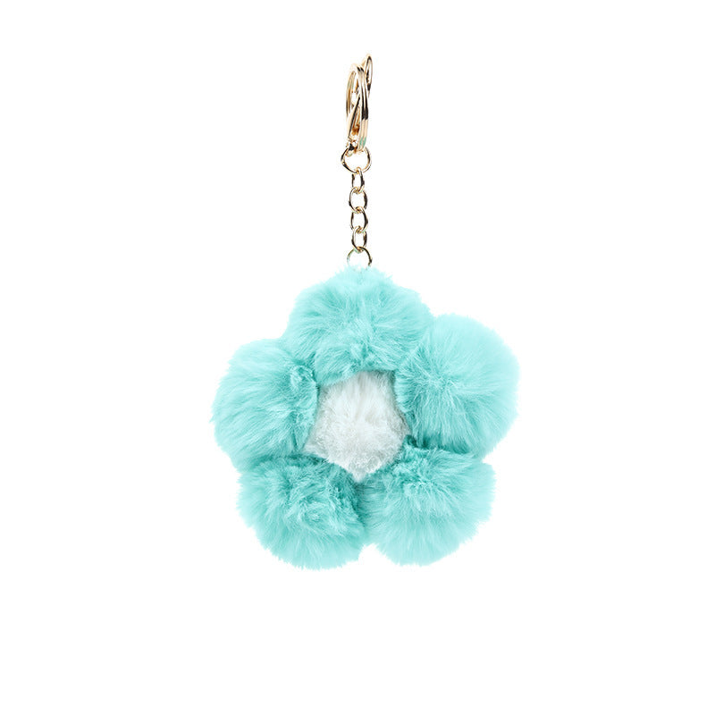 Wholesale Flower Ball Plush Small Flower Keychain