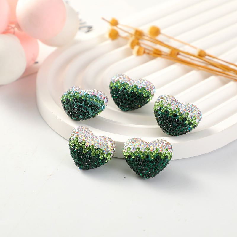 Wholesale 50PCS Valentine's Day Gradient Love DIY Rhinestone Beads