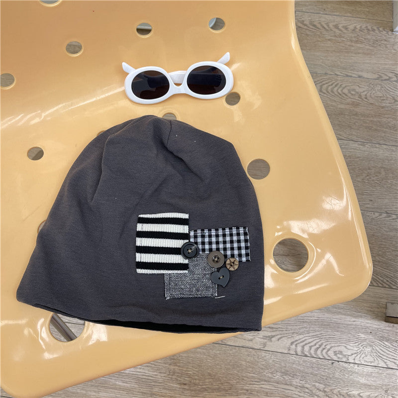 Wholesale Acrylic Autumn Winter Button Patch Pile Pile Hat