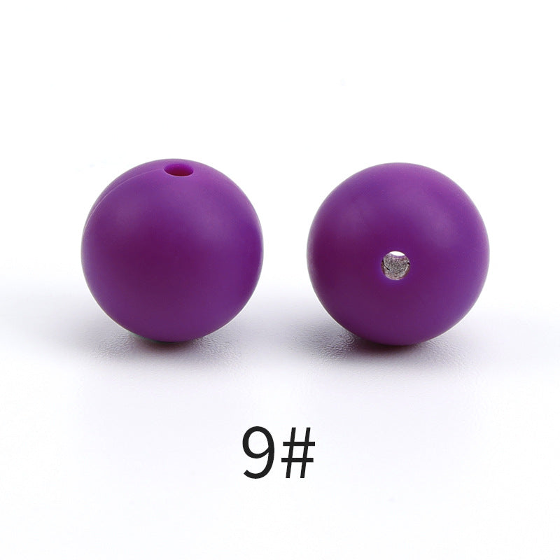 Wholesale 100PCS Round Colorful Silicone Beads