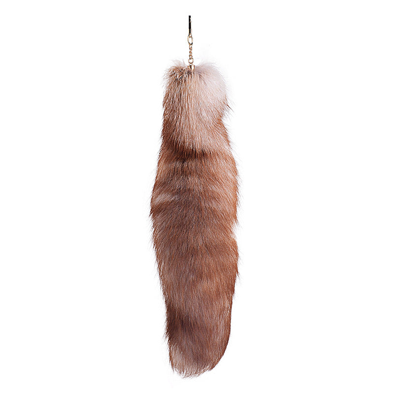 Wholesale of Oversized Fox Hair Pendant Keychains