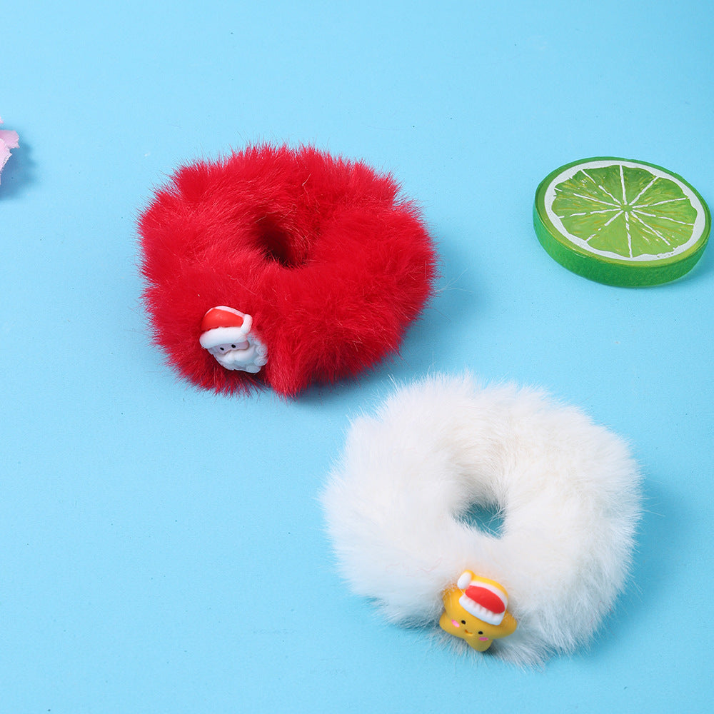 Wholesale Autumn and Winter Christmas Plush Hair Loops