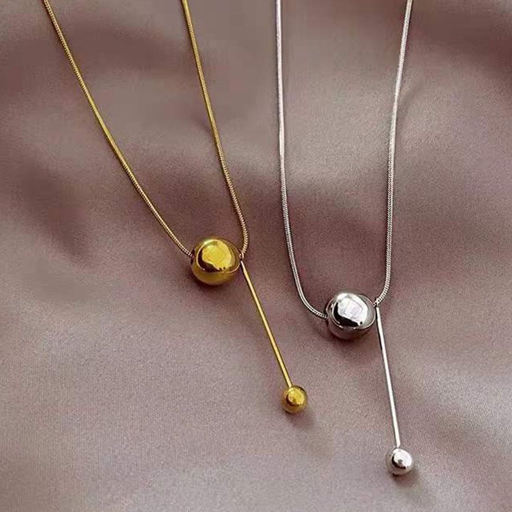 Wholesale Metal sphere choker Necklace Set