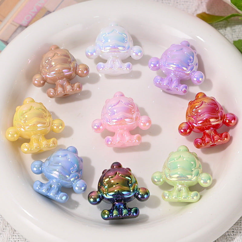 Wholesale 10pcs/pack Color-plated cute loose beads