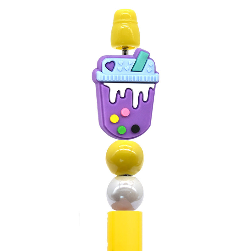 Wholesale Random 100pcs Coffee Creative Ballpoint Pen Bead