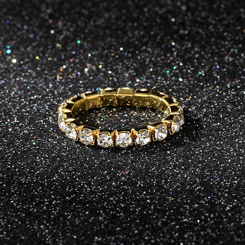 Wholesale multi row diamond rings Rhinestone Rings