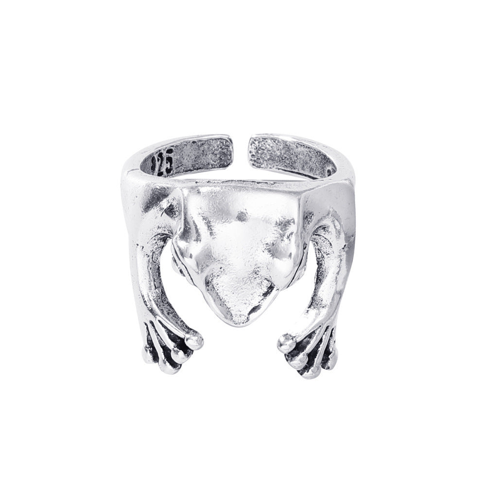 Wholesale Silver and gold diverse frog retro animal ring