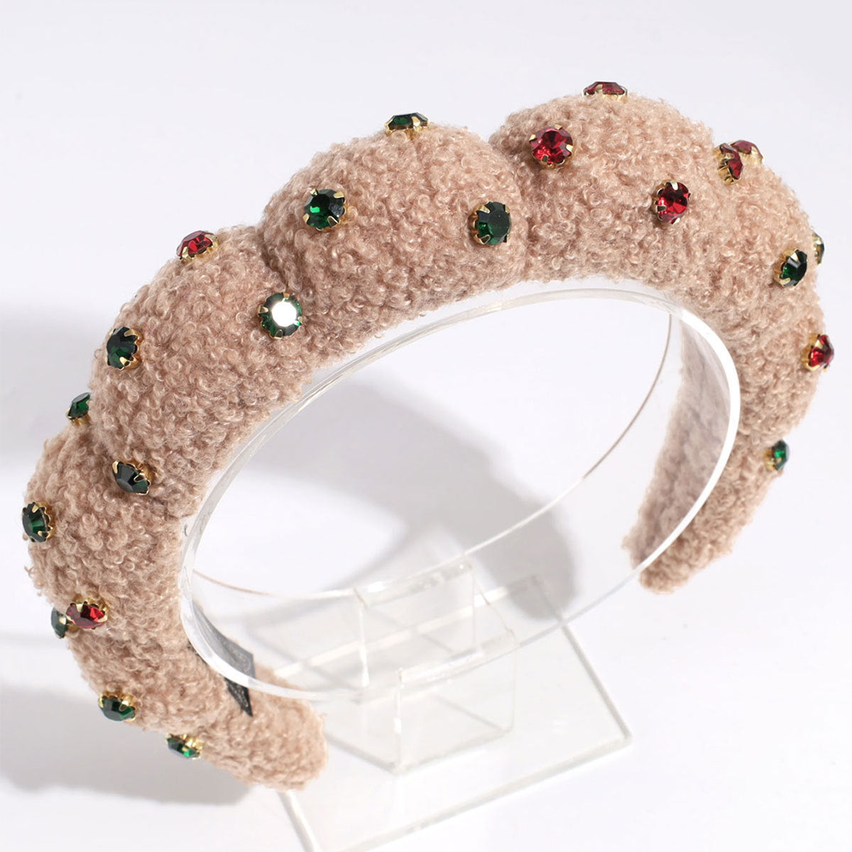 Wholesale Towel Fabric Rhinestone Cloud Hair Hoop