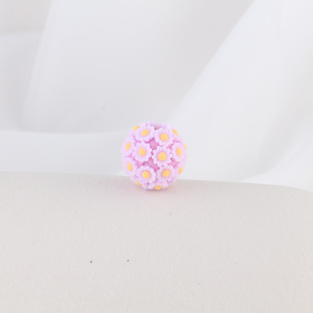 Wholesale 10pcs 2CM Sunflower Ball Soft Ceramic Beads